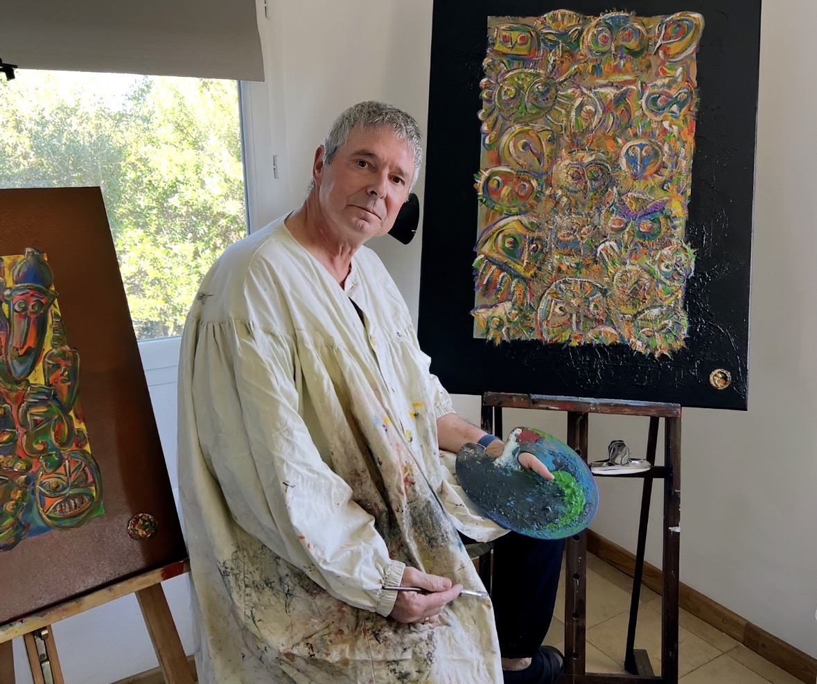 Philippe du Cheyron dans son atelier
